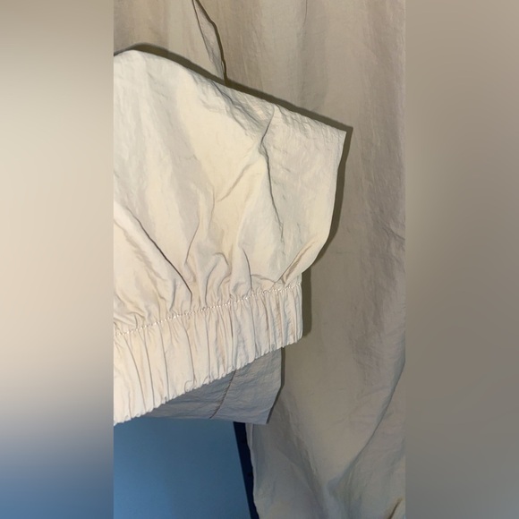 Topshop Curve balloon parachute linen trouser in sage - Picture 3 of 9